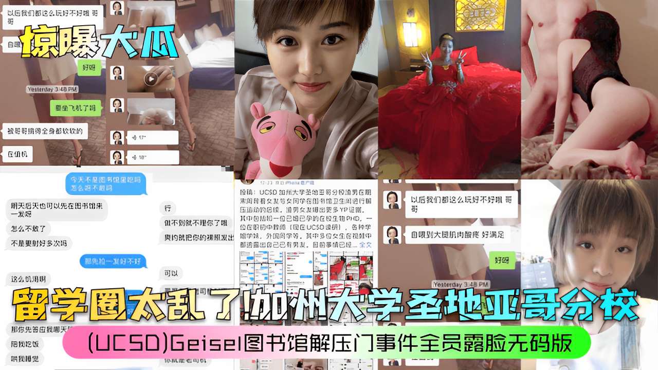 留学圈太乱了加料大学圣地亚哥分校图书馆解压门事件全员露脸无码版